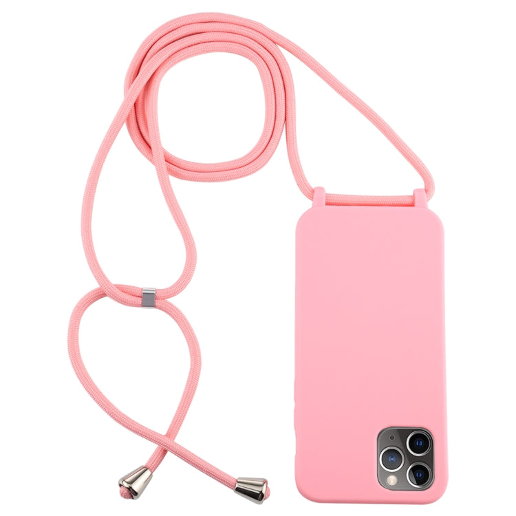 For iPhone 12 Pro Max Candy Colors TPU Protective Case with Lanyard