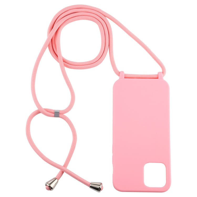 For iPhone 12 Pro Max Candy Colors TPU Protective Case with Lanyard