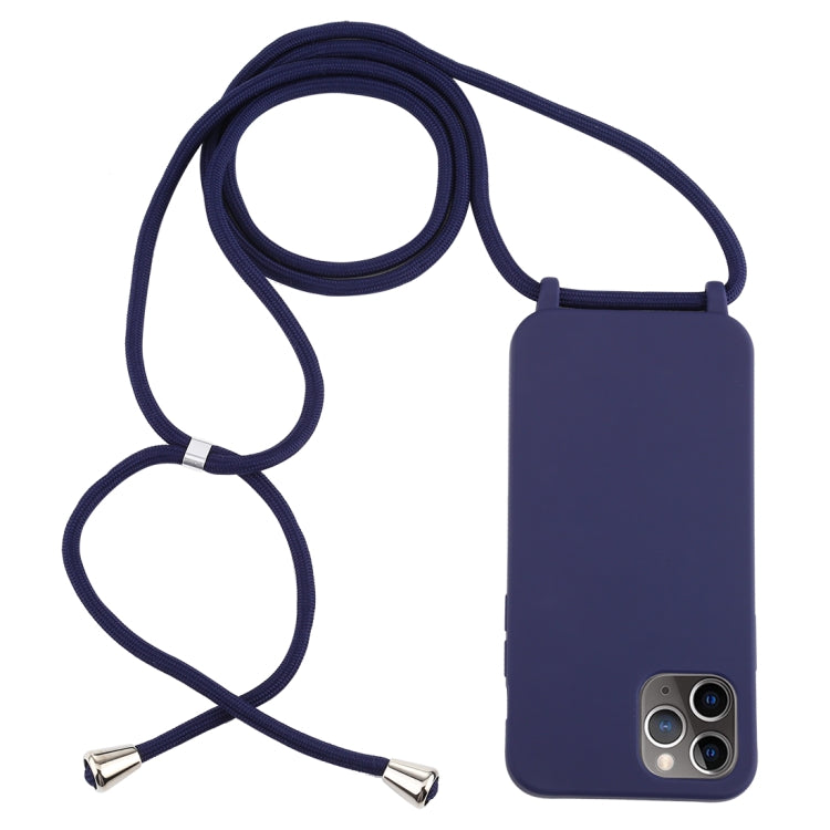For iPhone 12 Pro Max Candy Colors TPU Protective Case with Lanyard