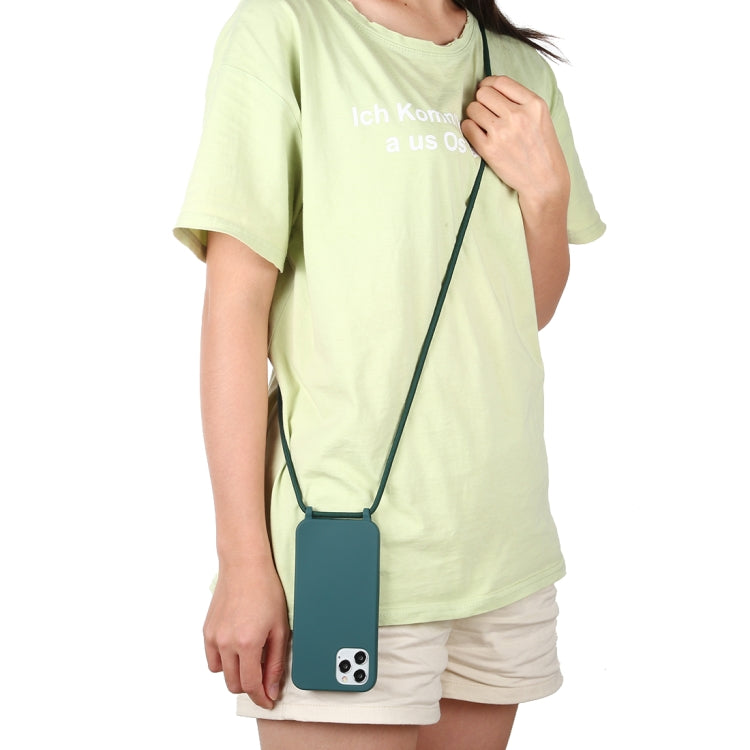 For iPhone 12 Pro Max Candy Colors TPU Protective Case with Lanyard