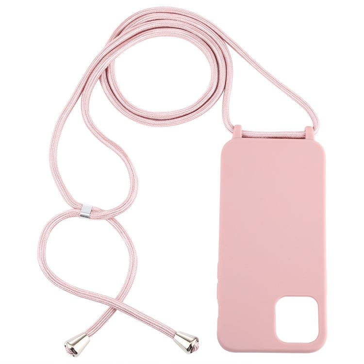 For iPhone 12 Pro Max Candy Colors TPU Protective Case with Lanyard