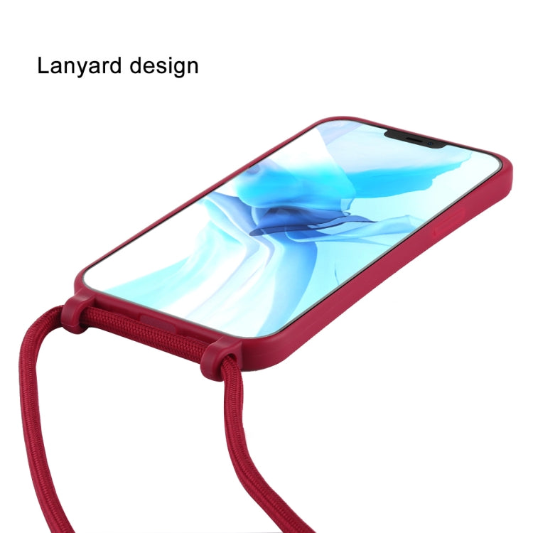 For iPhone 12 Pro Max Candy Colors TPU Protective Case with Lanyard