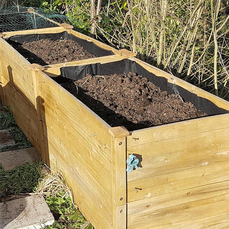 Outdoor Raised Bed Planting Liners Plant Grommet Non Woven Fabric Liners, Size:1.6 x 2.1m