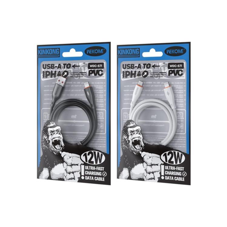 WK WDC-67i Kinkong 1m 12W PVC Data Cable, Interface:USB to 8 Pin