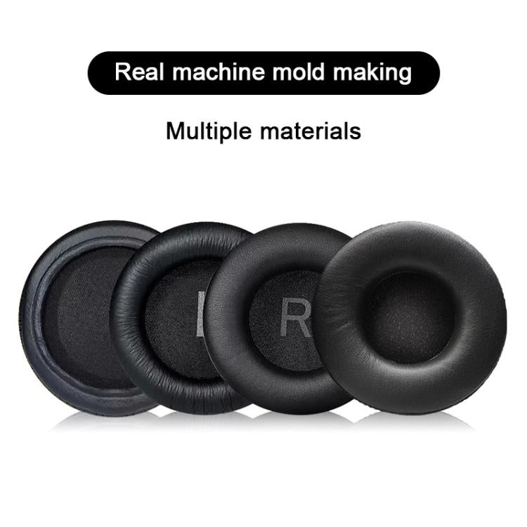 1 Pair Wrinkled Leather Replacement Earpads For AKG K52 / K72 / K92 - Black