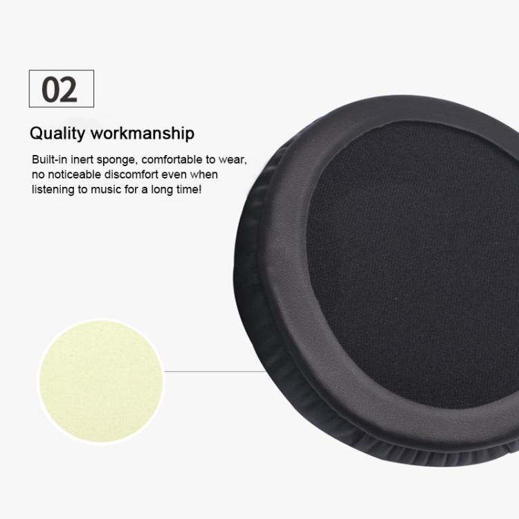1 Pair Wrinkled Leather Replacement Earpads For AKG K52 / K72 / K92 - Black