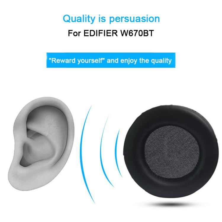 1 Pair Wrinkled Leather Replacement Earpads For AKG K52 / K72 / K92 - Black