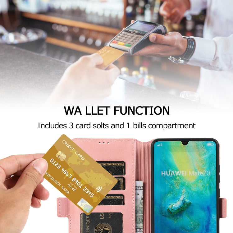 For Huawei Mate 20 Retro Magnetic Closing Clasp Horizontal Flip Leather Case with Holder & Card Slots & Photo Frame & Wallet