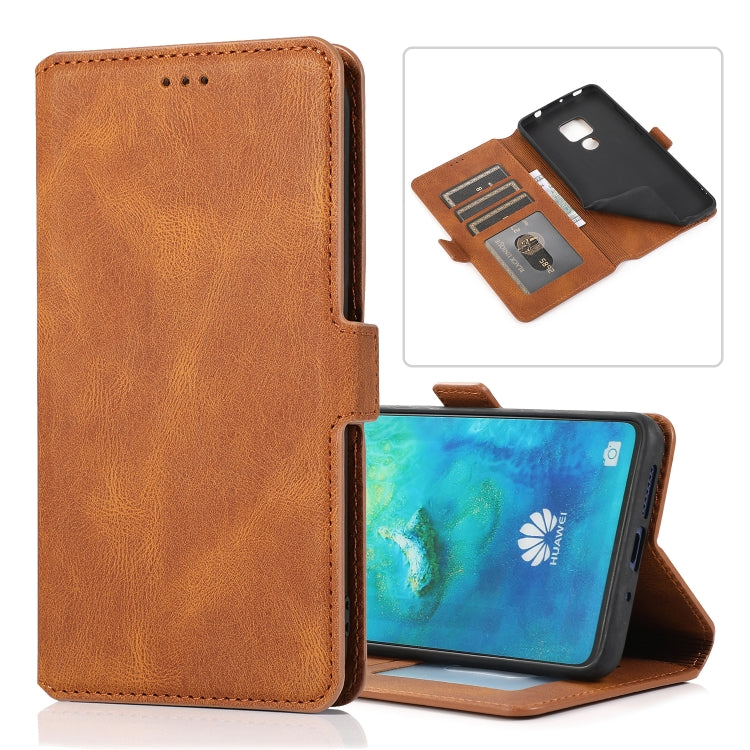 For Huawei Mate 20 Retro Magnetic Closing Clasp Horizontal Flip Leather Case with Holder & Card Slots & Photo Frame & Wallet