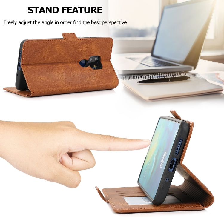 For Huawei Mate 20 Retro Magnetic Closing Clasp Horizontal Flip Leather Case with Holder & Card Slots & Photo Frame & Wallet