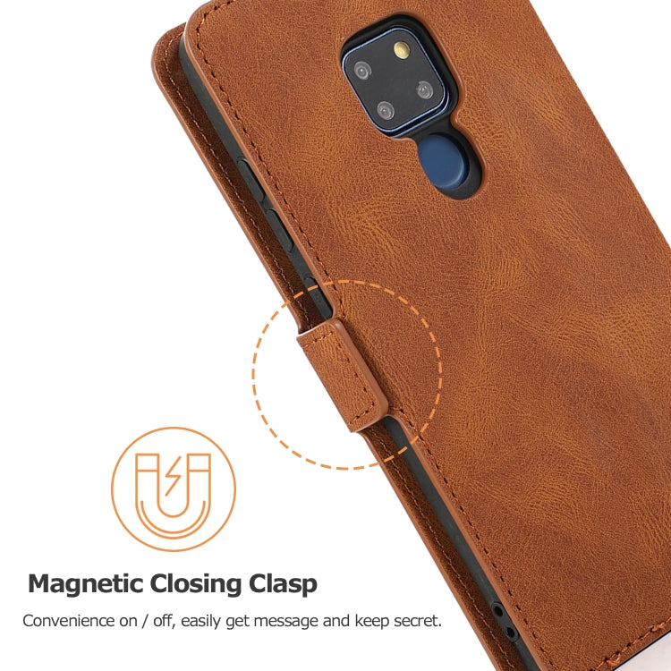 For Huawei Mate 20 Retro Magnetic Closing Clasp Horizontal Flip Leather Case with Holder & Card Slots & Photo Frame & Wallet