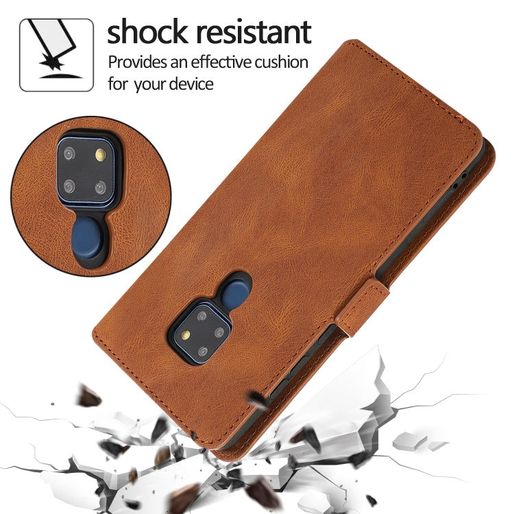 For Huawei Mate 20 Retro Magnetic Closing Clasp Horizontal Flip Leather Case with Holder & Card Slots & Photo Frame & Wallet