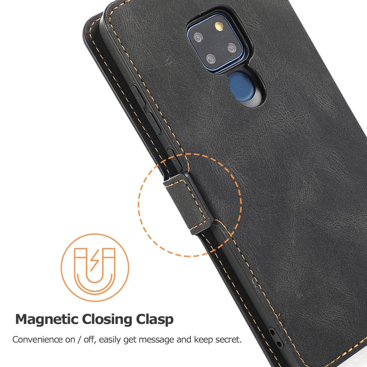 For Huawei Mate 20 Retro Magnetic Closing Clasp Horizontal Flip Leather Case with Holder & Card Slots & Photo Frame & Wallet