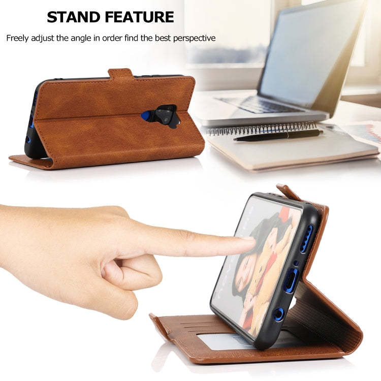 For Huawei Mate 30 Lite Retro Magnetic Closing Clasp Horizontal Flip Leather Case with Holder & Card Slots & Photo Frame & Wallet