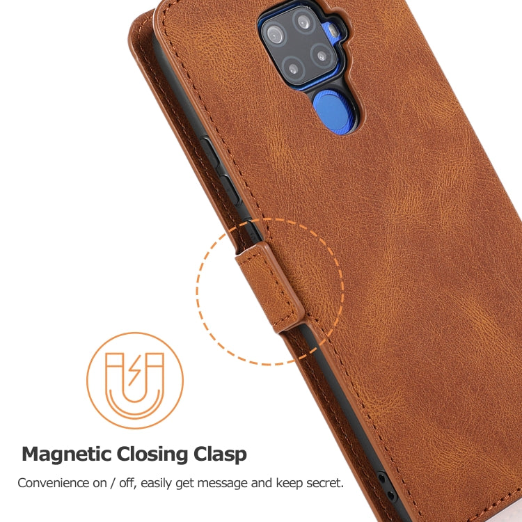 For Huawei Mate 30 Lite Retro Magnetic Closing Clasp Horizontal Flip Leather Case with Holder & Card Slots & Photo Frame & Wallet