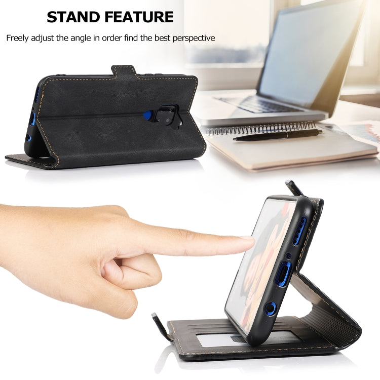 For Huawei Mate 30 Lite Retro Magnetic Closing Clasp Horizontal Flip Leather Case with Holder & Card Slots & Photo Frame & Wallet