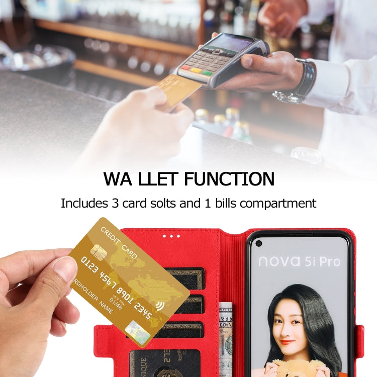For Huawei Mate 30 Lite Retro Magnetic Closing Clasp Horizontal Flip Leather Case with Holder & Card Slots & Photo Frame & Wallet