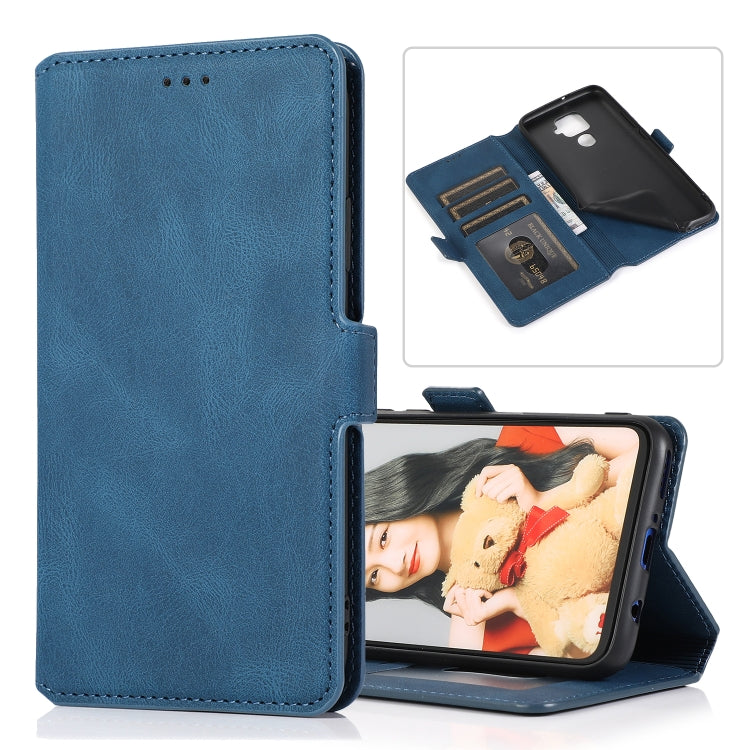 For Huawei Mate 30 Lite Retro Magnetic Closing Clasp Horizontal Flip Leather Case with Holder & Card Slots & Photo Frame & Wallet