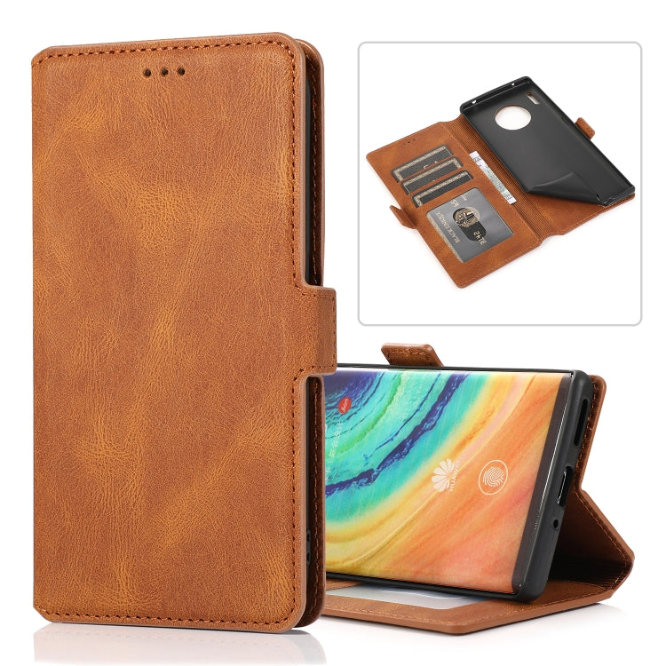 For Huawei Mate 30 Pro Retro Magnetic Closing Clasp Horizontal Flip Leather Case with Holder & Card Slots & Photo Frame & Wallet