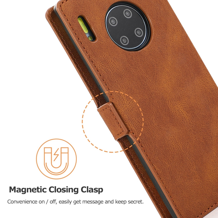 For Huawei Mate 30 Pro Retro Magnetic Closing Clasp Horizontal Flip Leather Case with Holder & Card Slots & Photo Frame & Wallet