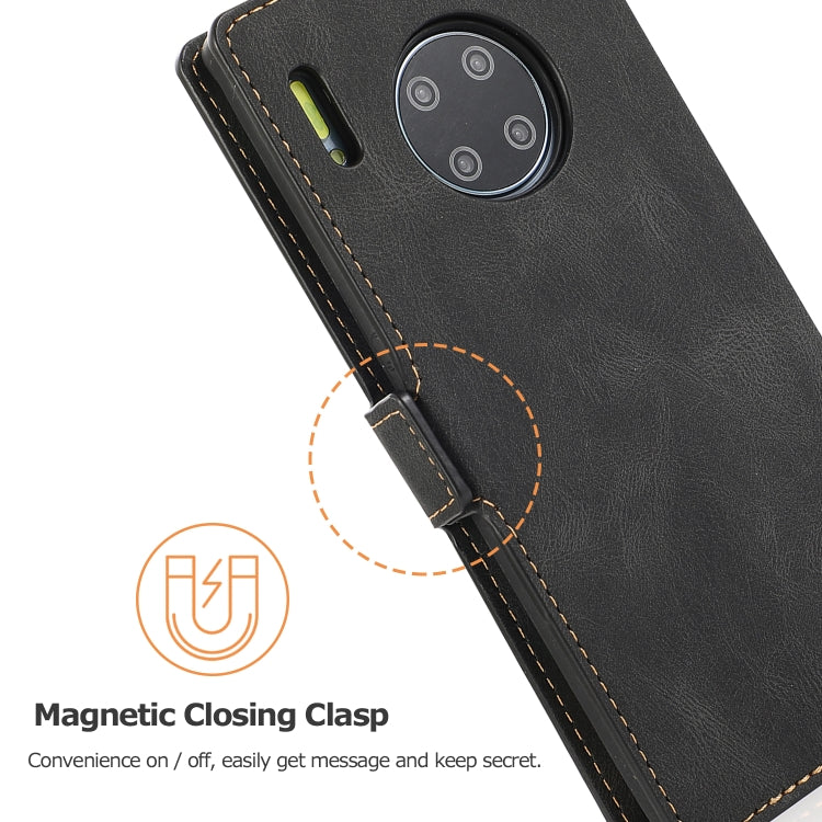 For Huawei Mate 30 Pro Retro Magnetic Closing Clasp Horizontal Flip Leather Case with Holder & Card Slots & Photo Frame & Wallet