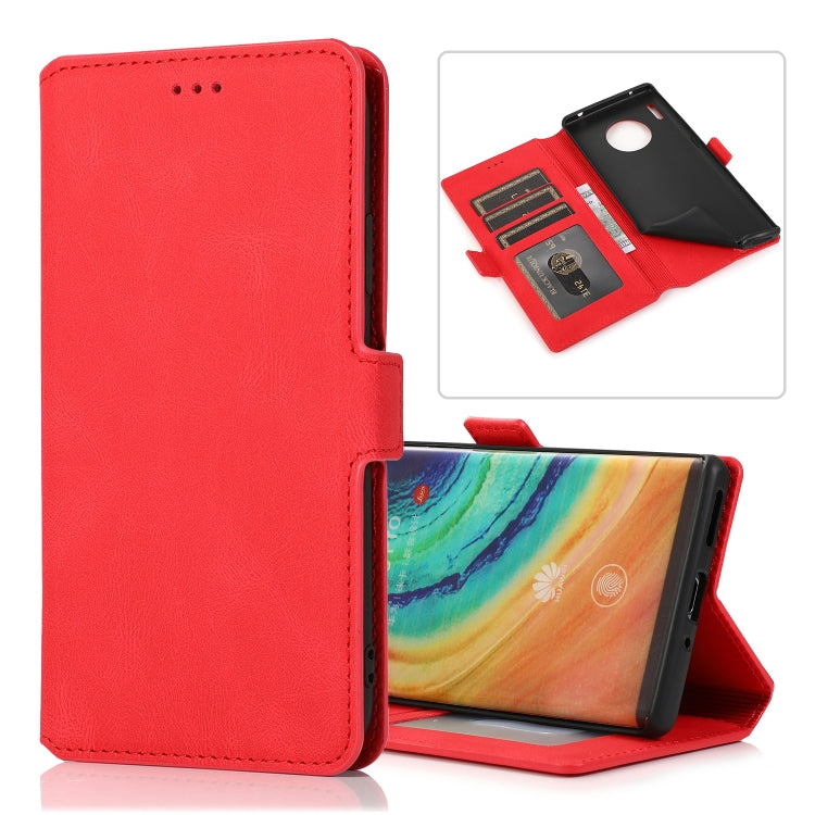 For Huawei Mate 30 Pro Retro Magnetic Closing Clasp Horizontal Flip Leather Case with Holder & Card Slots & Photo Frame & Wallet