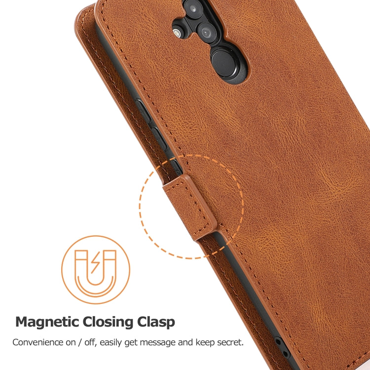 For Huawei Mate 20 Lite Retro Magnetic Closing Clasp Horizontal Flip Leather Case with Holder & Card Slots & Photo Frame & Wallet