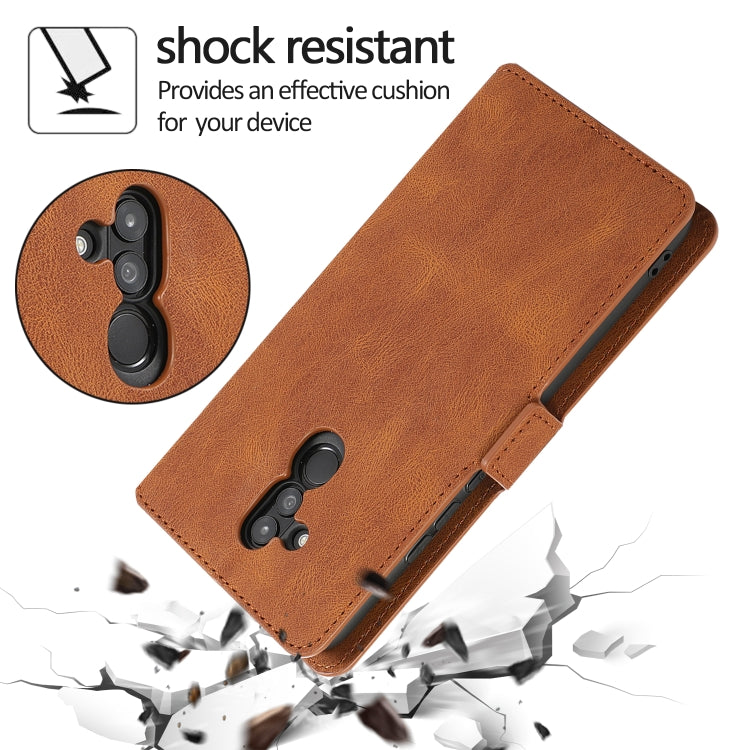 For Huawei Mate 20 Lite Retro Magnetic Closing Clasp Horizontal Flip Leather Case with Holder & Card Slots & Photo Frame & Wallet