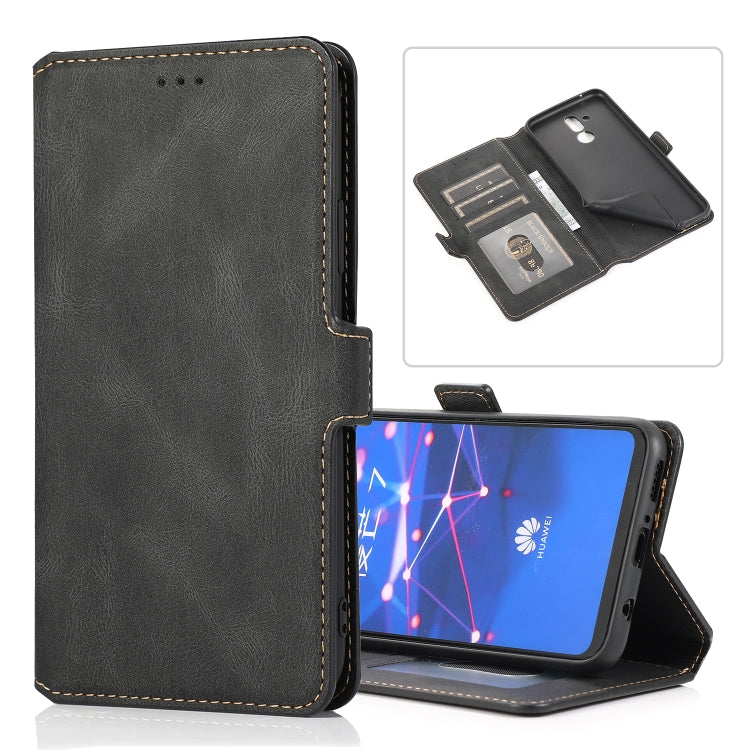 For Huawei Mate 20 Lite Retro Magnetic Closing Clasp Horizontal Flip Leather Case with Holder & Card Slots & Photo Frame & Wallet