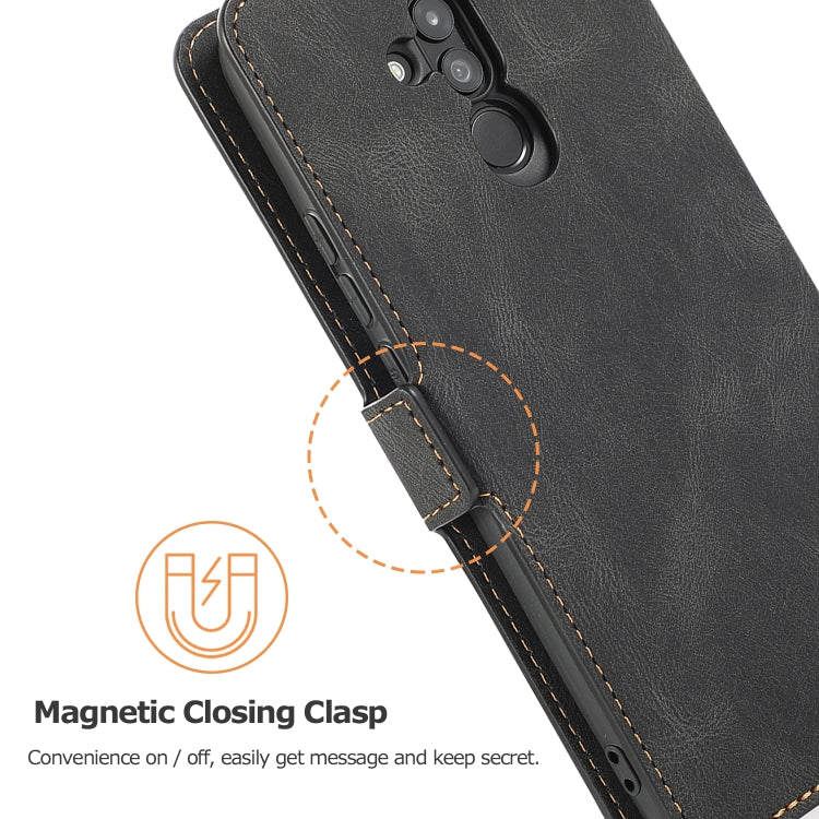 For Huawei Mate 20 Lite Retro Magnetic Closing Clasp Horizontal Flip Leather Case with Holder & Card Slots & Photo Frame & Wallet