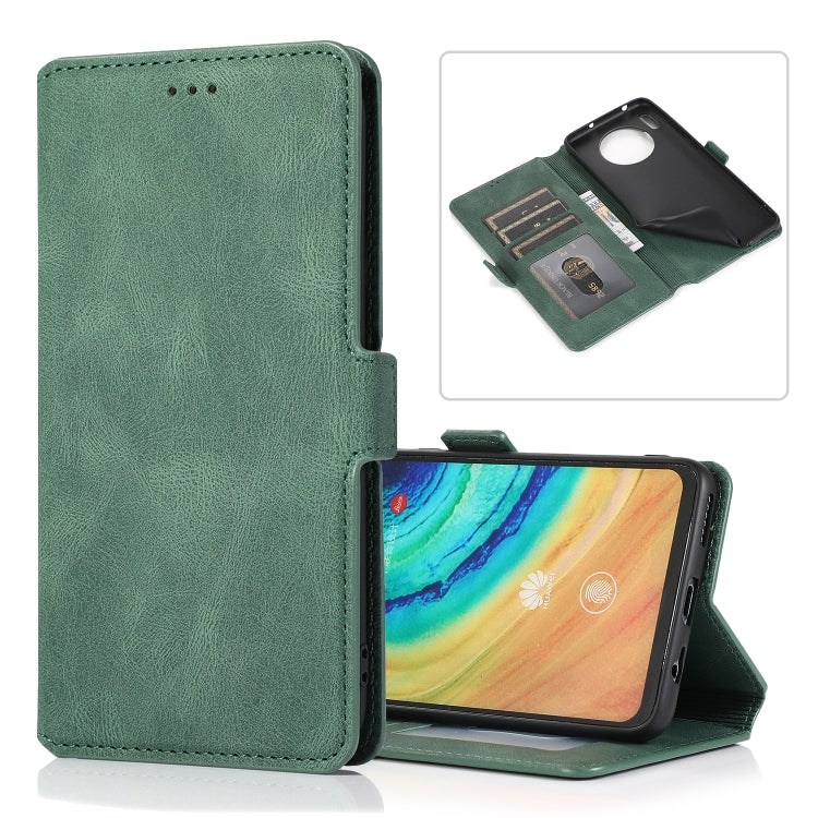 For Huawei Mate 30 Retro Magnetic Closing Clasp Horizontal Flip Leather Case with Holder & Card Slots & Photo Frame & Wallet
