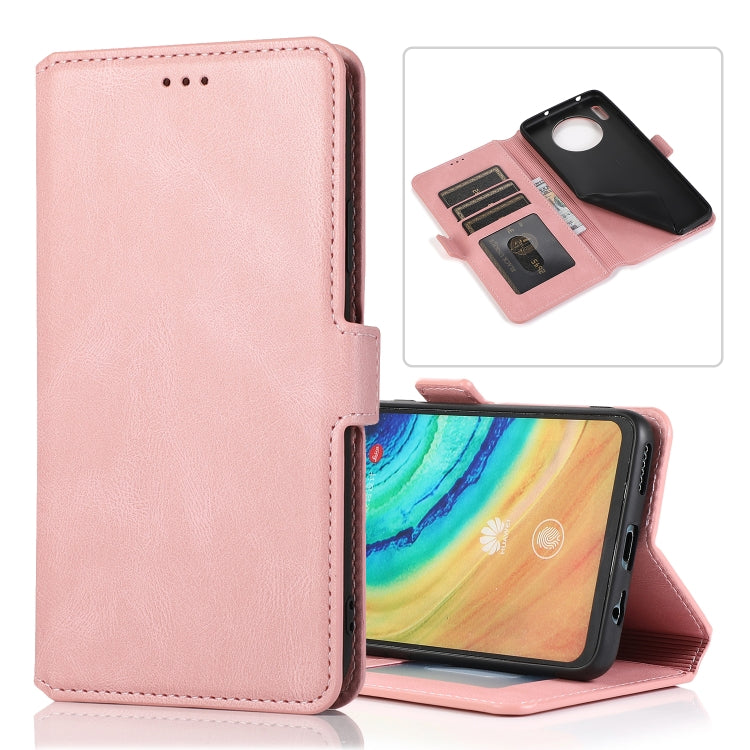 For Huawei Mate 30 Retro Magnetic Closing Clasp Horizontal Flip Leather Case with Holder & Card Slots & Photo Frame & Wallet