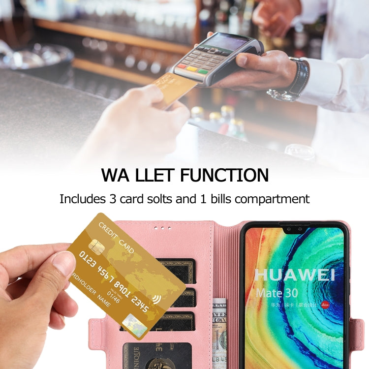 For Huawei Mate 30 Retro Magnetic Closing Clasp Horizontal Flip Leather Case with Holder & Card Slots & Photo Frame & Wallet
