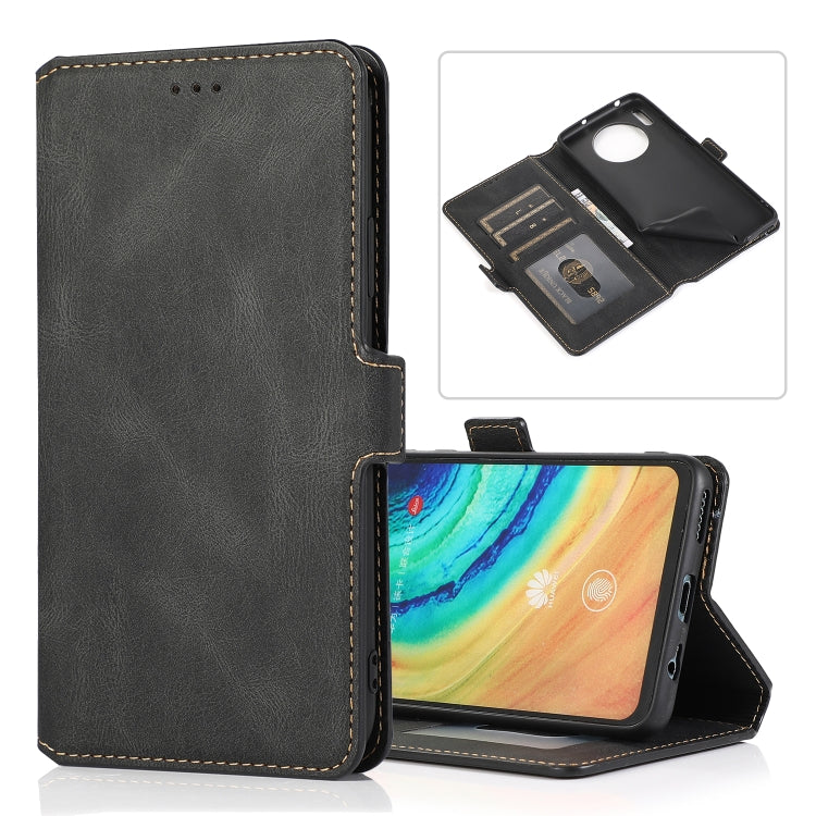 For Huawei Mate 30 Retro Magnetic Closing Clasp Horizontal Flip Leather Case with Holder & Card Slots & Photo Frame & Wallet