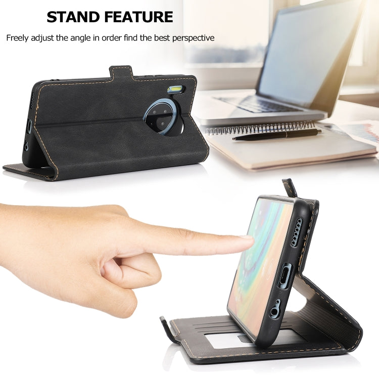 For Huawei Mate 30 Retro Magnetic Closing Clasp Horizontal Flip Leather Case with Holder & Card Slots & Photo Frame & Wallet
