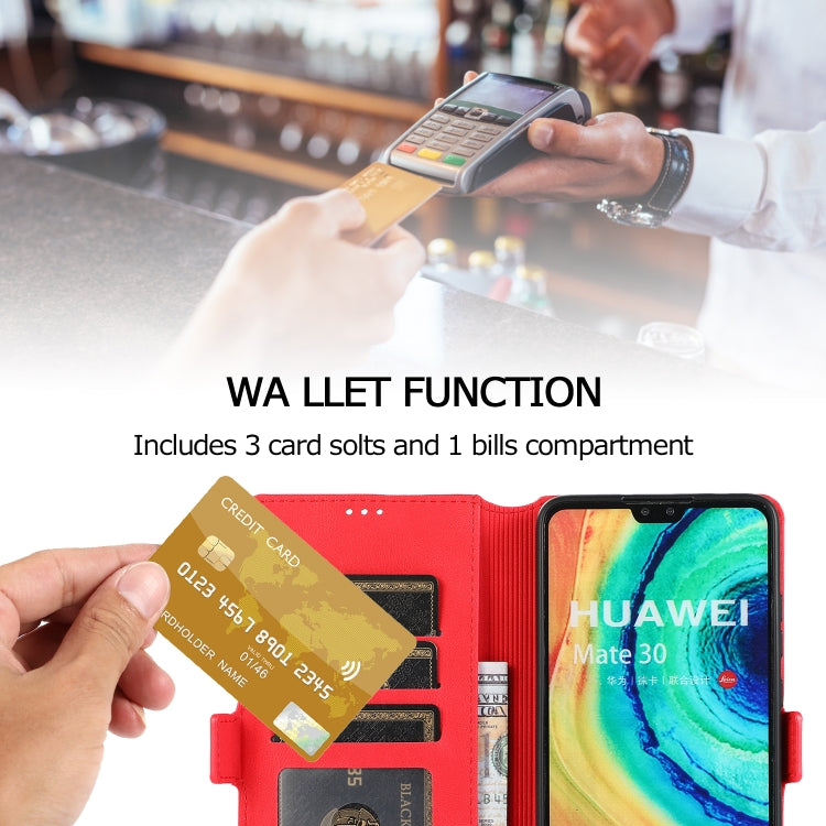 For Huawei Mate 30 Retro Magnetic Closing Clasp Horizontal Flip Leather Case with Holder & Card Slots & Photo Frame & Wallet