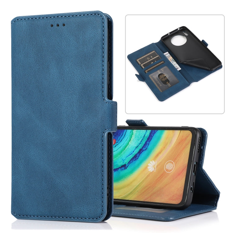 For Huawei Mate 30 Retro Magnetic Closing Clasp Horizontal Flip Leather Case with Holder & Card Slots & Photo Frame & Wallet