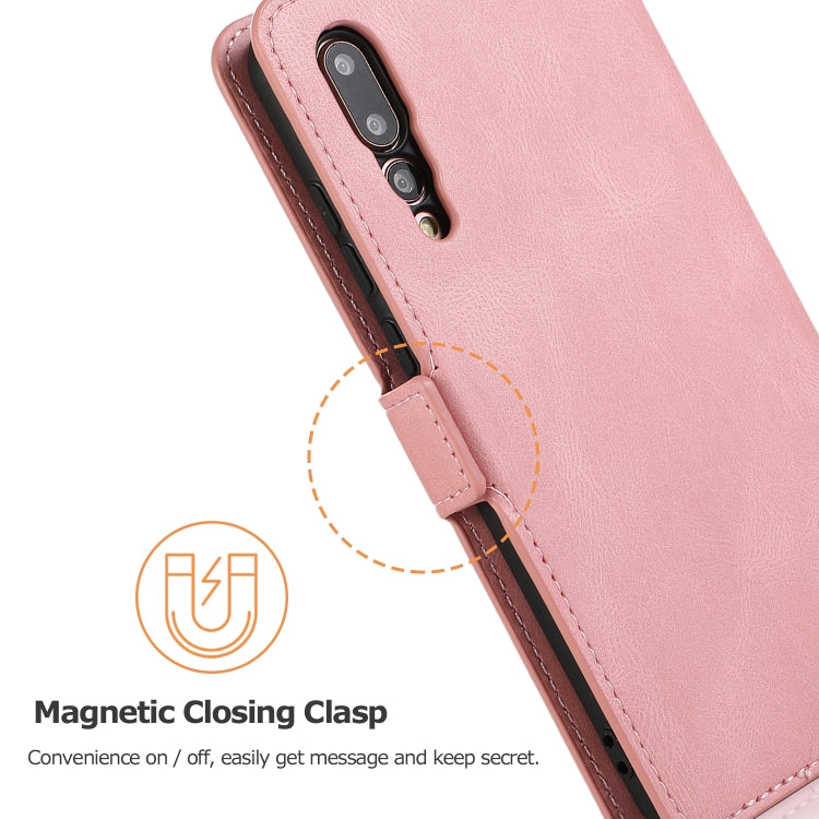 For Huawei P20 Pro Retro Magnetic Closing Clasp Horizontal Flip Leather Case with Holder & Card Slots & Photo Frame & Wallet