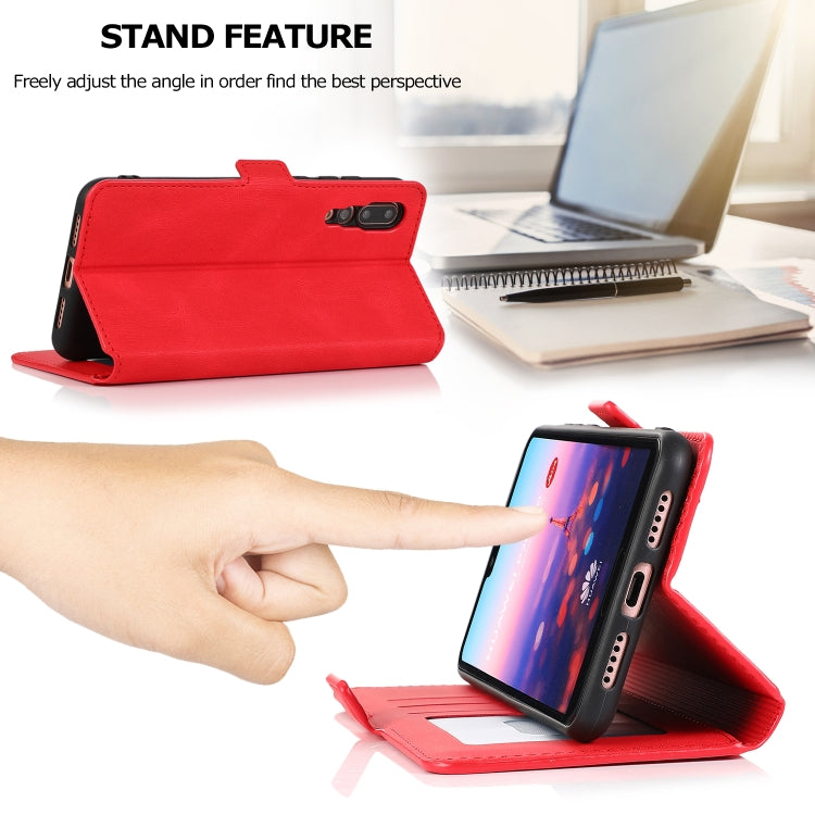 For Huawei P20 Pro Retro Magnetic Closing Clasp Horizontal Flip Leather Case with Holder & Card Slots & Photo Frame & Wallet