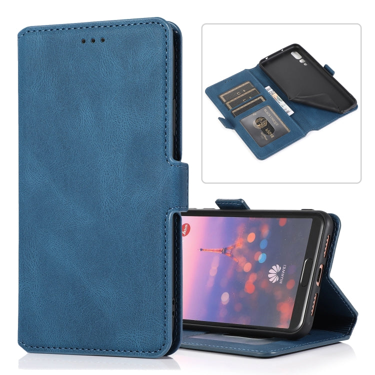 For Huawei P20 Pro Retro Magnetic Closing Clasp Horizontal Flip Leather Case with Holder & Card Slots & Photo Frame & Wallet