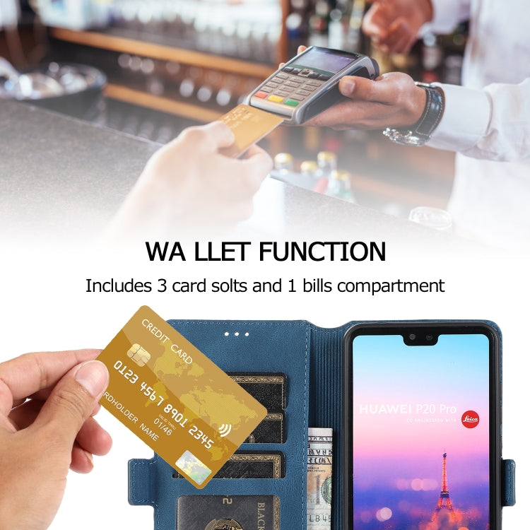For Huawei P20 Pro Retro Magnetic Closing Clasp Horizontal Flip Leather Case with Holder & Card Slots & Photo Frame & Wallet