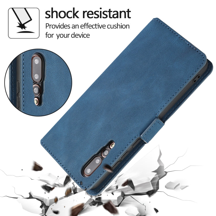 For Huawei P20 Pro Retro Magnetic Closing Clasp Horizontal Flip Leather Case with Holder & Card Slots & Photo Frame & Wallet