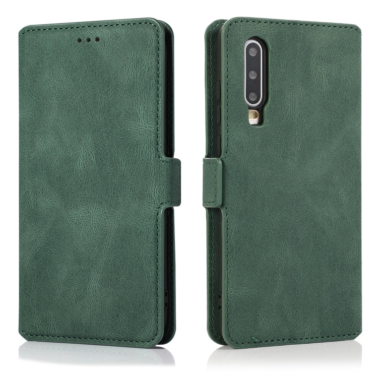 For Huawei P30 Retro Magnetic Closing Clasp Horizontal Flip Leather Case with Holder & Card Slots & Photo Frame & Wallet