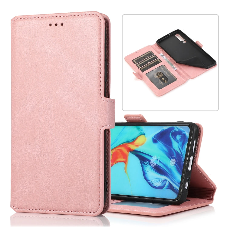 For Huawei P30 Retro Magnetic Closing Clasp Horizontal Flip Leather Case with Holder & Card Slots & Photo Frame & Wallet