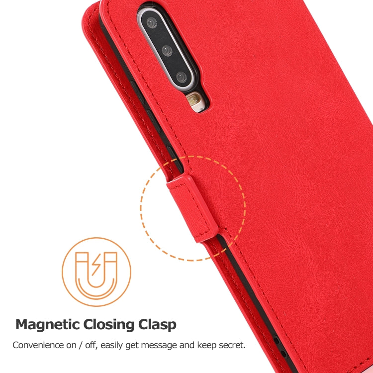 For Huawei P30 Retro Magnetic Closing Clasp Horizontal Flip Leather Case with Holder & Card Slots & Photo Frame & Wallet