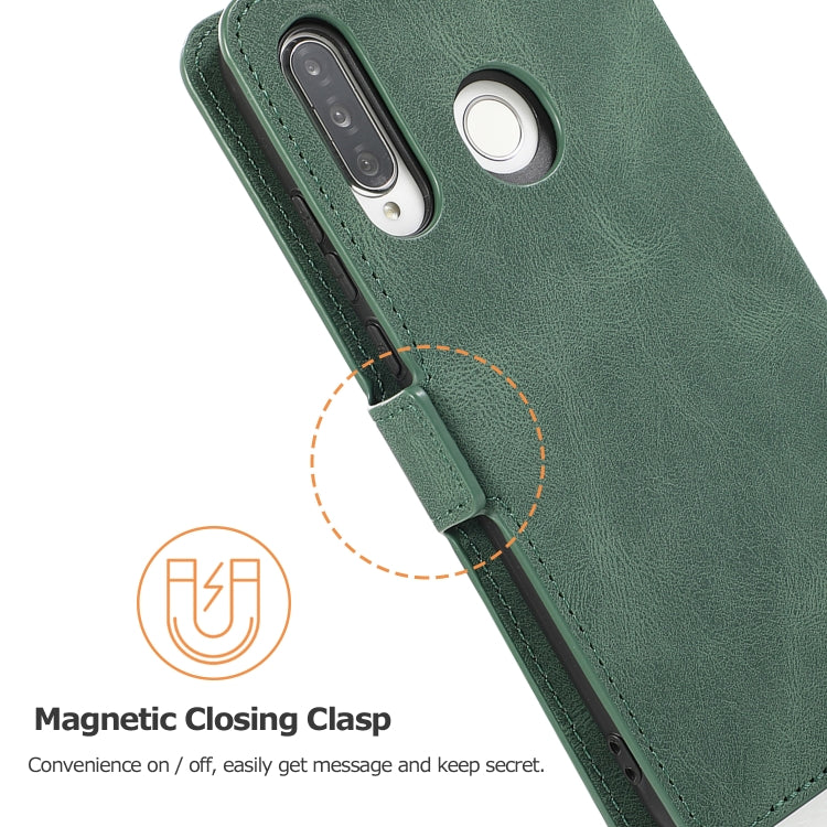 For Huawei P30 Lite Retro Magnetic Closing Clasp Horizontal Flip Leather Case with Holder & Card Slots & Photo Frame & Wallet