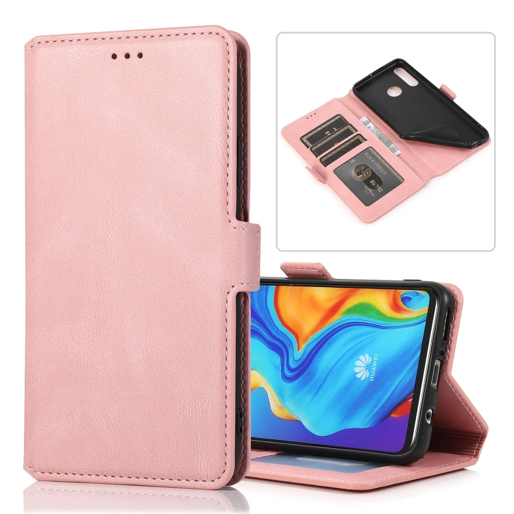 For Huawei P30 Lite Retro Magnetic Closing Clasp Horizontal Flip Leather Case with Holder & Card Slots & Photo Frame & Wallet