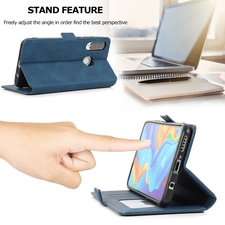 For Huawei P30 Lite Retro Magnetic Closing Clasp Horizontal Flip Leather Case with Holder & Card Slots & Photo Frame & Wallet