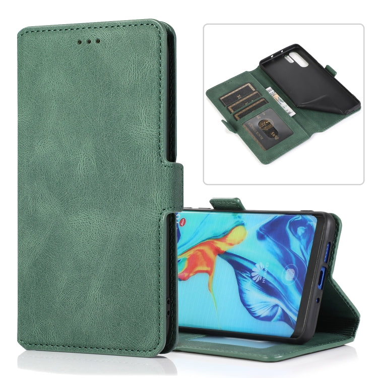 For Huawei P30 Pro Retro Magnetic Closing Clasp Horizontal Flip Leather Case with Holder & Card Slots & Photo Frame & Wallet
