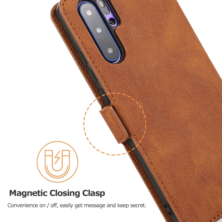 For Huawei P30 Pro Retro Magnetic Closing Clasp Horizontal Flip Leather Case with Holder & Card Slots & Photo Frame & Wallet